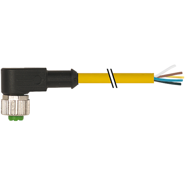 Murr Elektronik M12 female 90° with cable, PUR 5x0.34 ye UL/CSA 10m 7000-12361-0251000